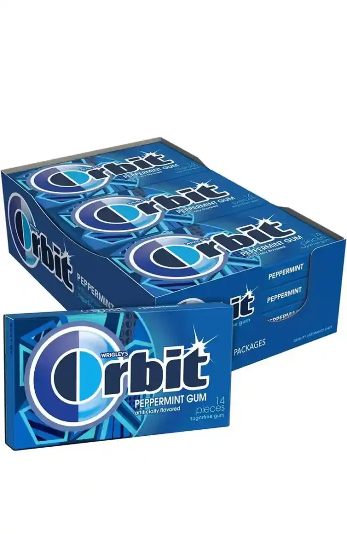 Orbit Peppermint Gum Sugarfree 12-Stick Mint Boost