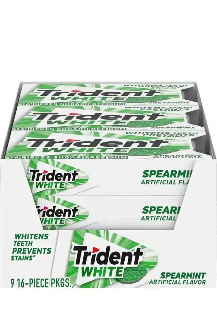 Trident White Spearmint Gum Sugarfree 12-Stick Pack