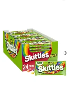 Skittles Sour Candy 1.80oz Pack of 24