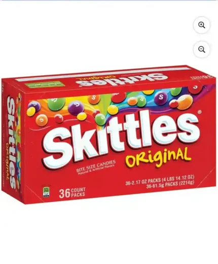 SKITTLES Original Chewy Candy Bulk Pack, Full Size, 2.17 oz Packs (Pack of 36)