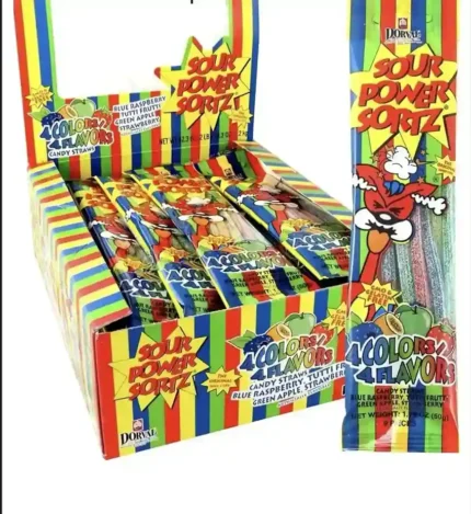 Sour Power Straws Sortz 4 Flavours 50g‌