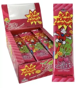 Sour Power Straws Wild Cherry 50g 1.75oz