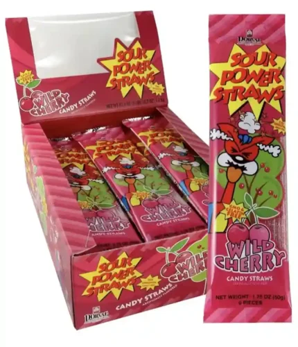 Sour Power Straws Wild Cherry 50g 1.75oz