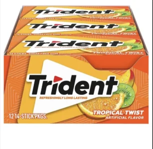 Trident Tropical Twist Sugar-Free Chewing Gum, 14 Sticks