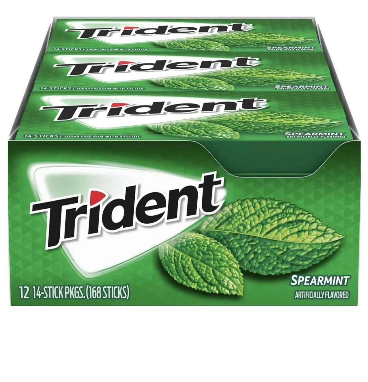 Trident Spearmint Sugar Free Gum, 14 Sticks Trident Spearmint Sugar Free Gum, 14 Sticks