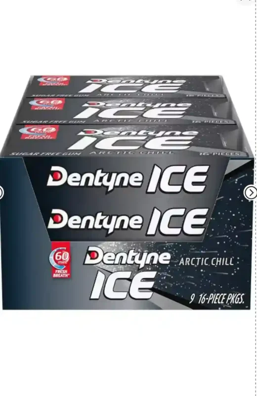 Dentyne Ice Arctic Chill Sugar Free Gum, 16 pieces
