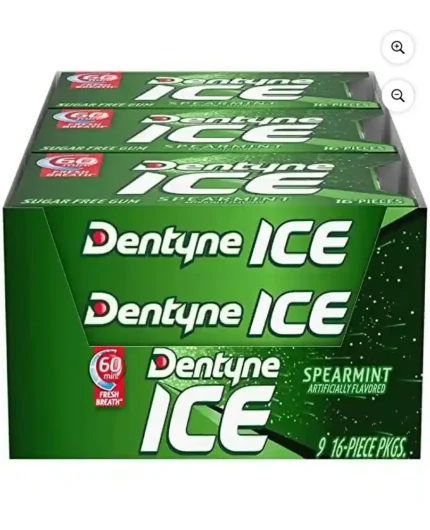 Dentyne ice spearmint sugar-free chewing gum
