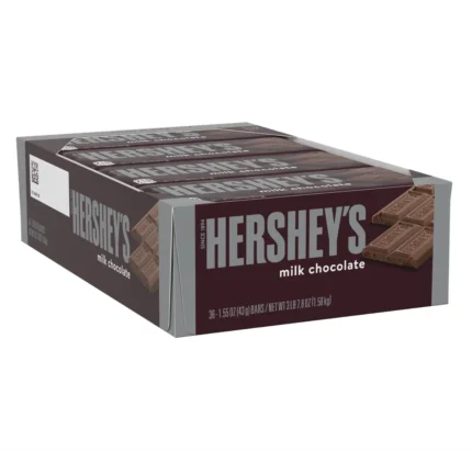 HERSHEY'S Milk Chocolate Candy Bars, 1.55 oz (36 Count)
