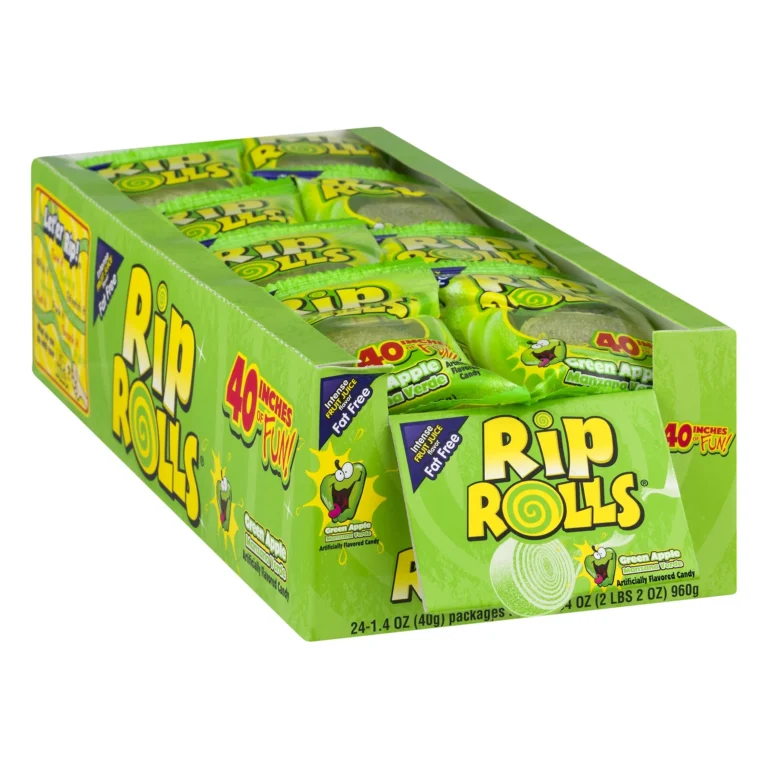 Needzo Rip Rolls Sour Candy Rolls, Green Apple Fruit Flavor