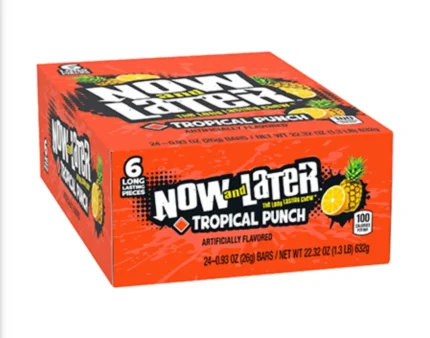 Now and later tropical punch chews candy