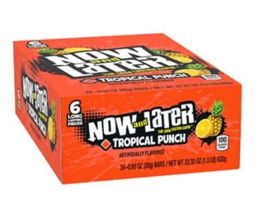 Now and later tropical punch chews candy