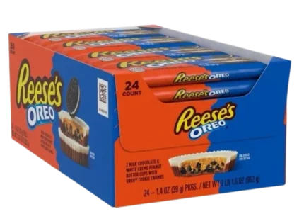 Rees Oreo Milk creme peanut butter cups crumbs