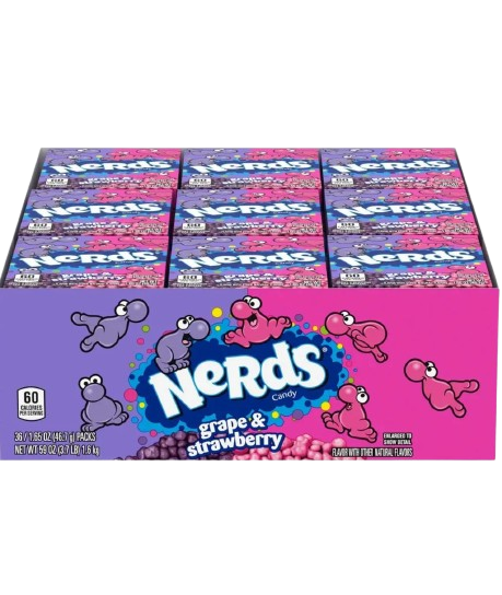 Nerds candy grapes and strawberry