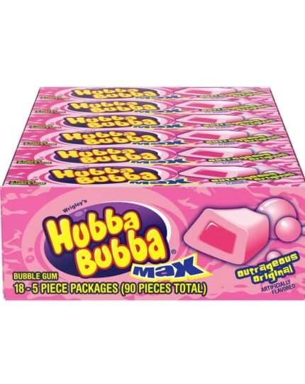 Hubba Bubba Max Bubble Gum, Original, 5-Piece Packs