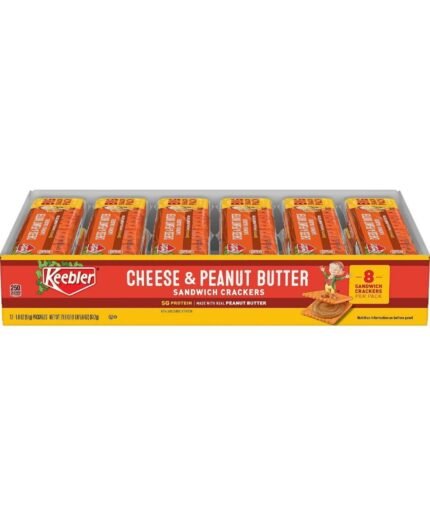 Keebler Toast Cheese & Peanut Butter Sandwich Crackers Snack Pack